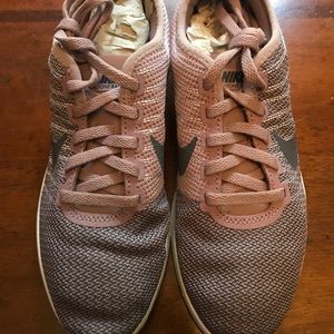 Nike pink and grey shoes almost new
